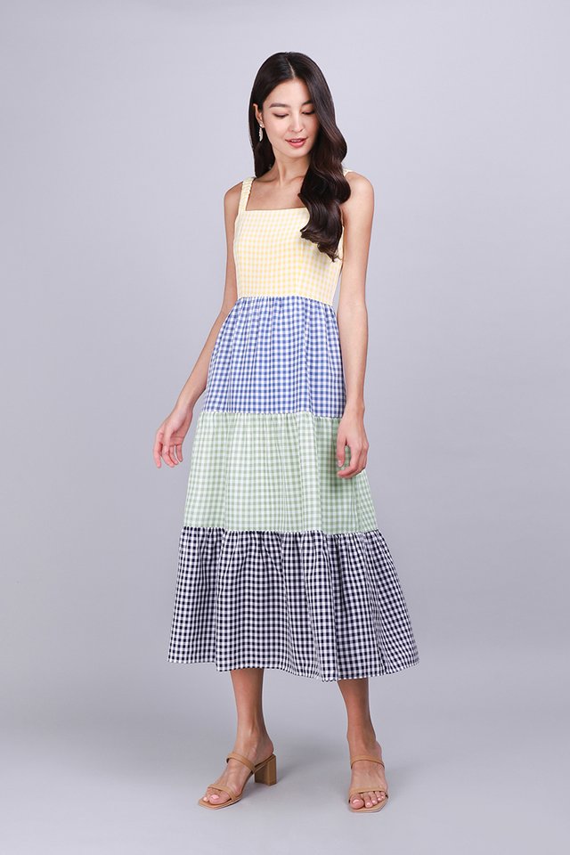 Nora Dress In Yellow Gingham