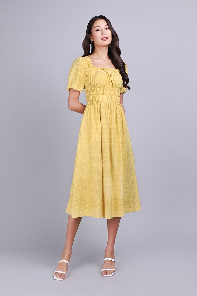 Chantelle Dress In Mustard Yellow