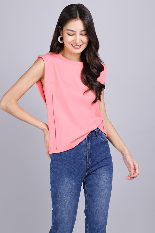 Eleanor Top In Coral Pink