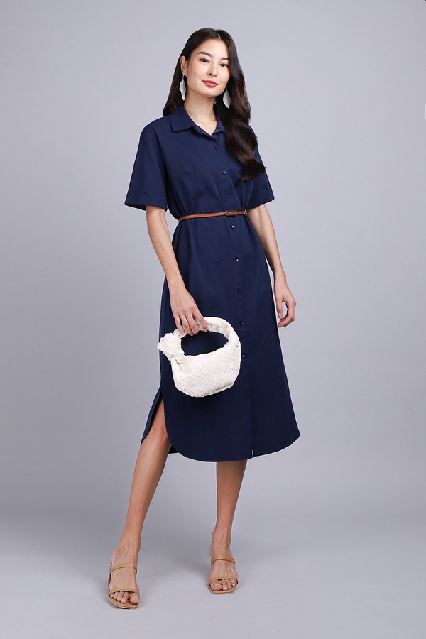 Edith Dress In Navy Blue