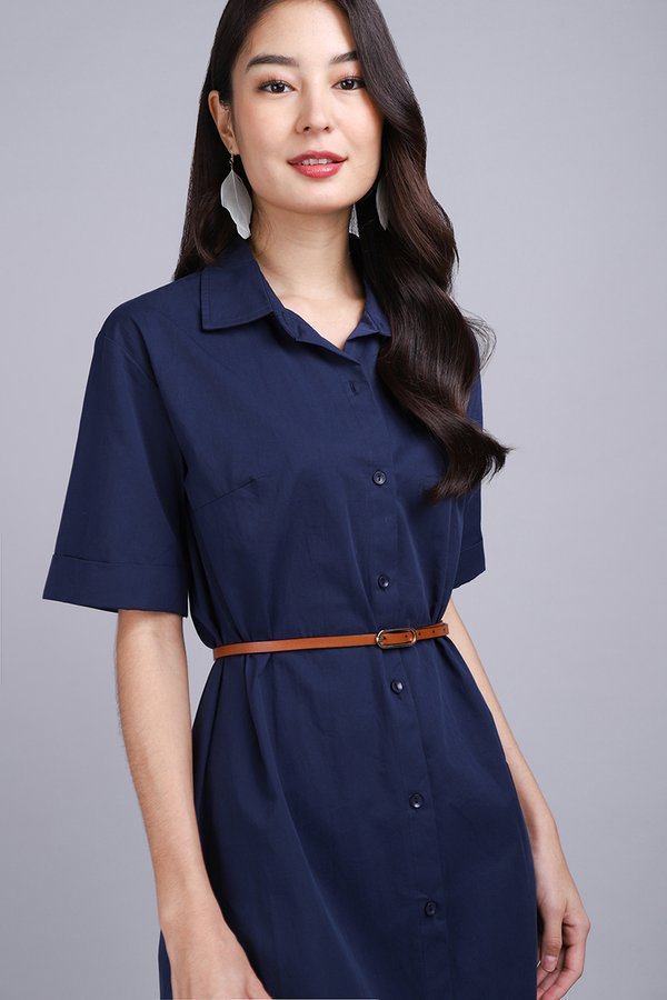 Edith Dress In Navy Blue