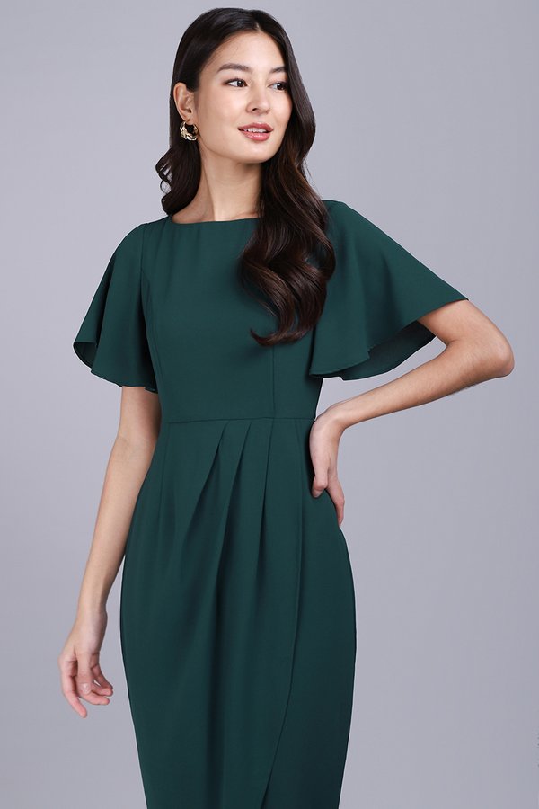 Daphne Dress In Forest Green