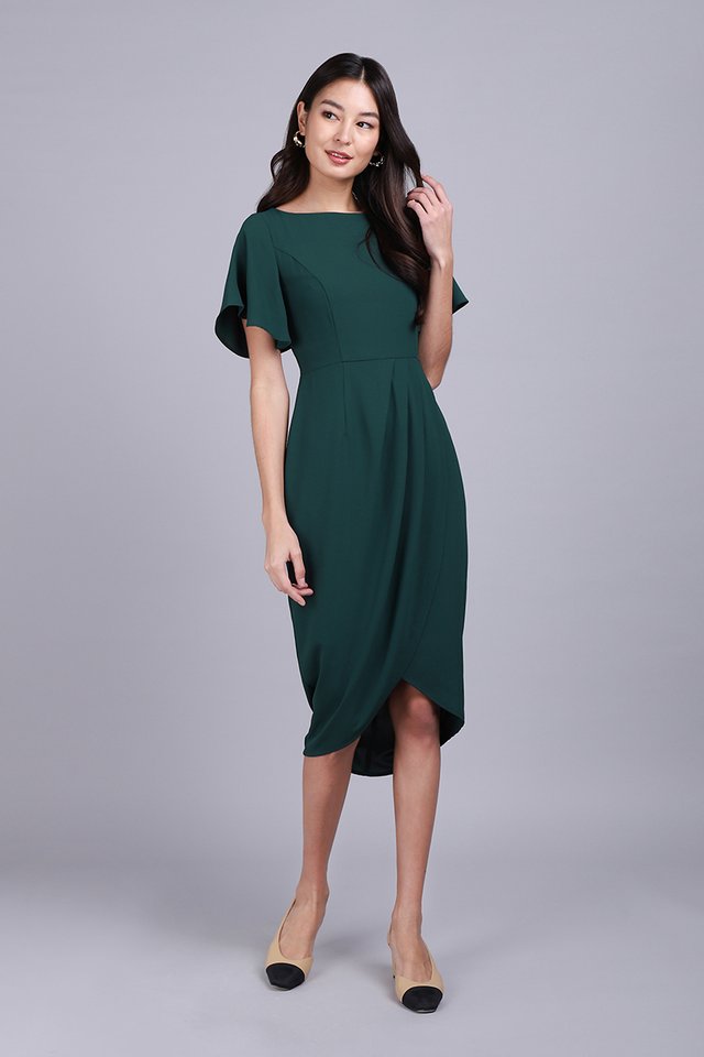 Daphne Dress In Forest Green