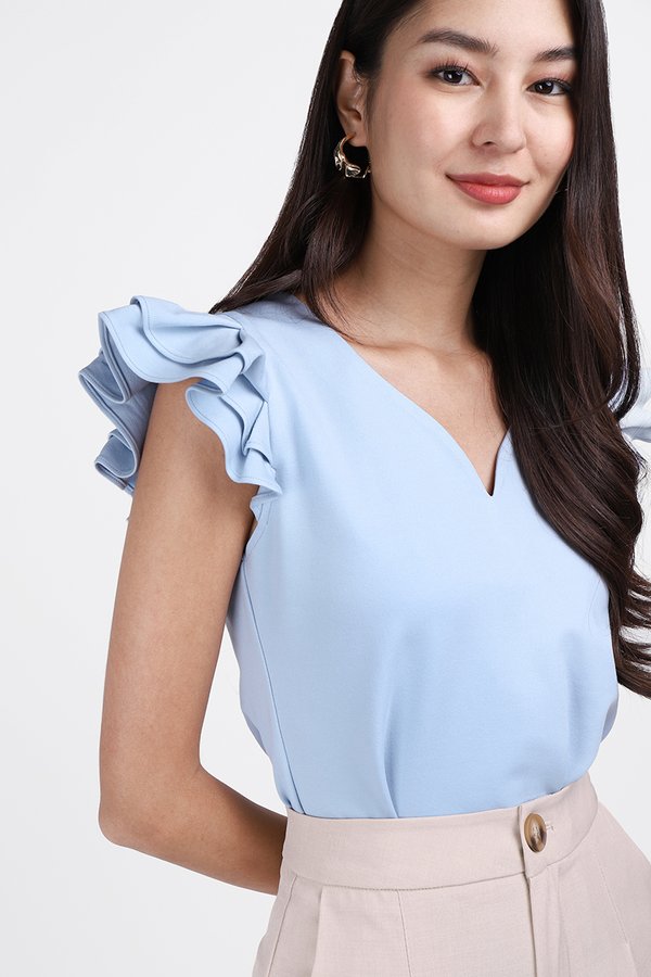 Vera Top In Sky Blue