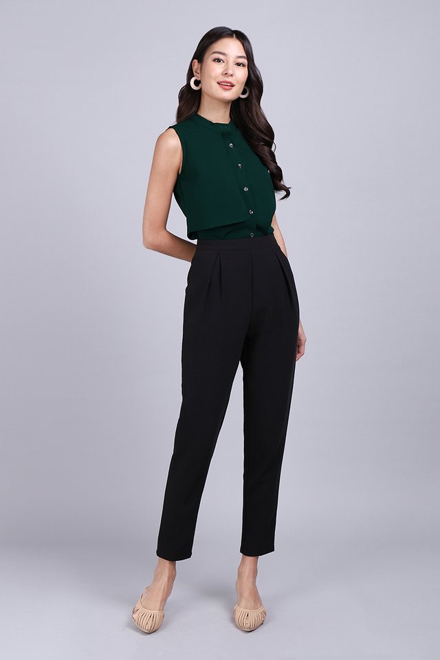 Anisa Top In Forest Green