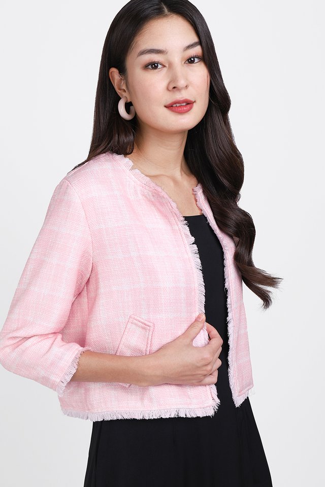 Lucerne Jacket In Pink Tweed