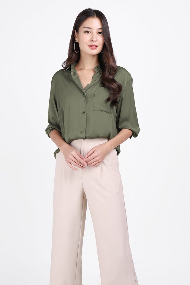 Hermione Shirt In Olive Green