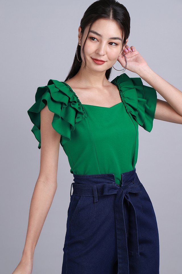 Charmaine Top In Kelly Green