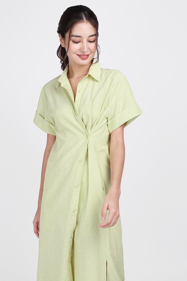 Velda Dress In Apple Green