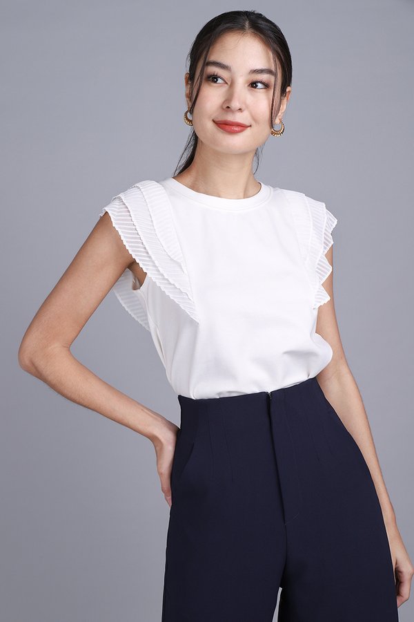 Carol Top In Classic White