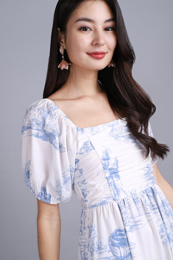 Rivera Dress In Porcelain