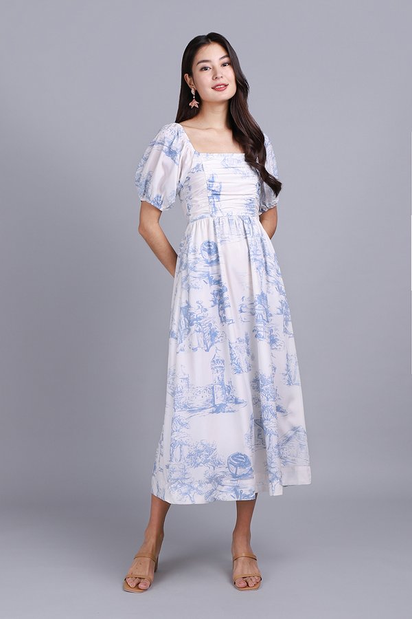 Rivera Dress In Porcelain