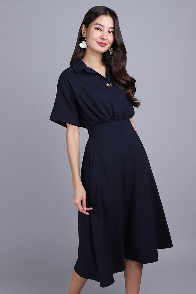 [BO] Robyn Dress In Navy Blue