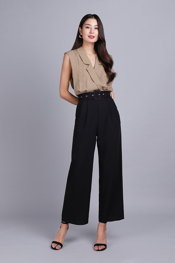 Karlie Romper In Bronze Black