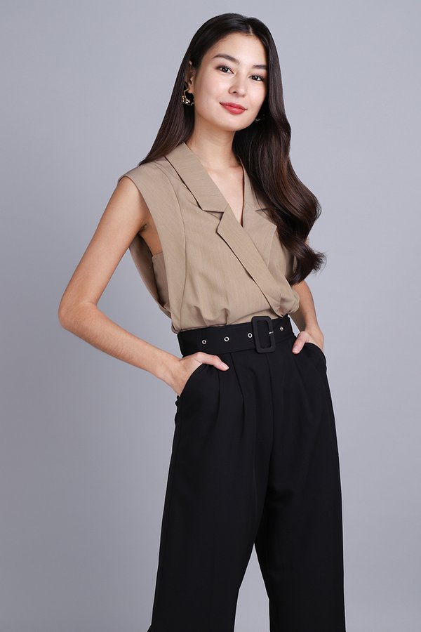 Karlie Romper In Bronze Black