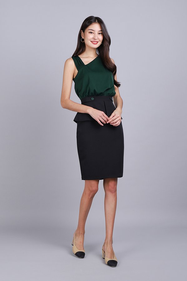 Hana Dress In Forest Black
