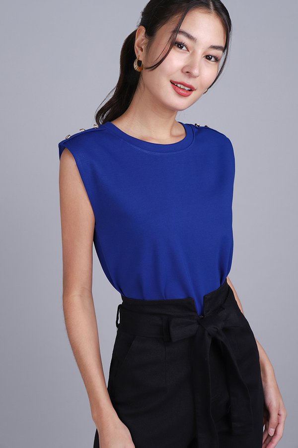 Luca Top In Cobalt Blue