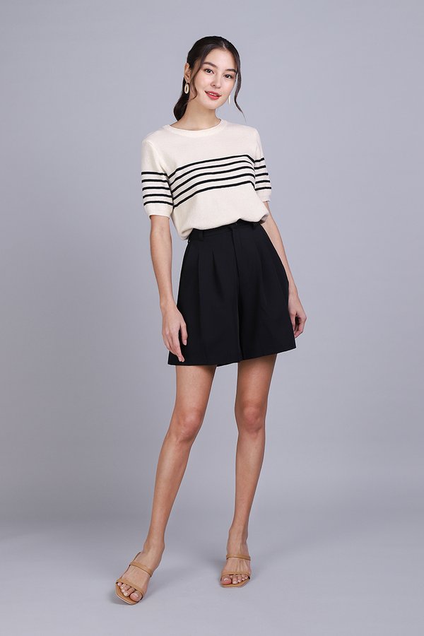 Elsie Top In Cream Stripes
