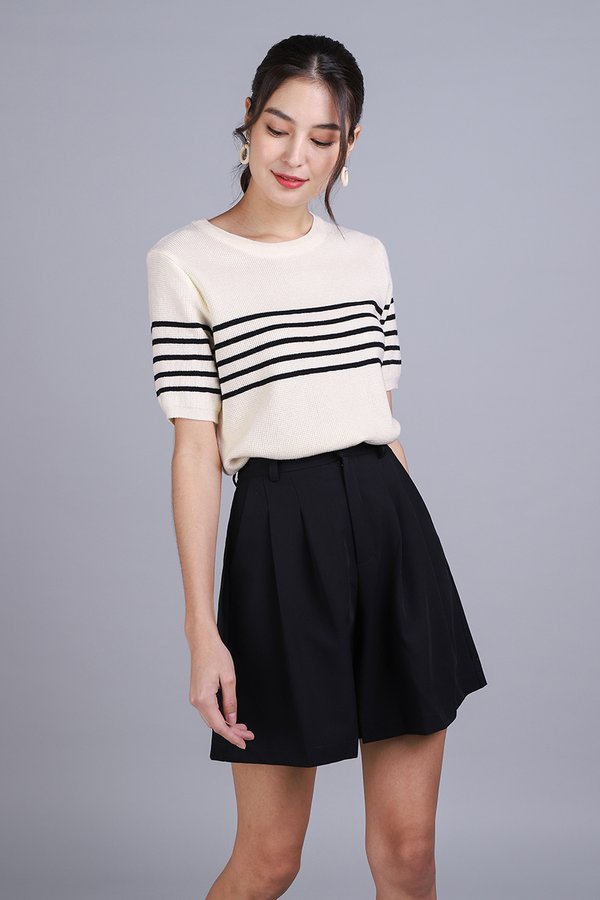 Elsie Top In Cream Stripes