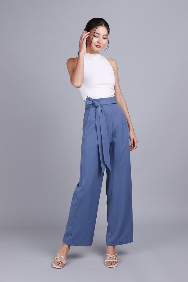 Elle Pants In Muted Blue