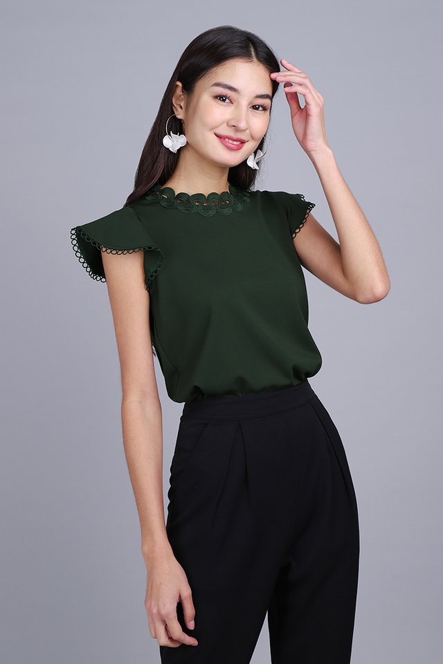Adonis Top In Forest Green