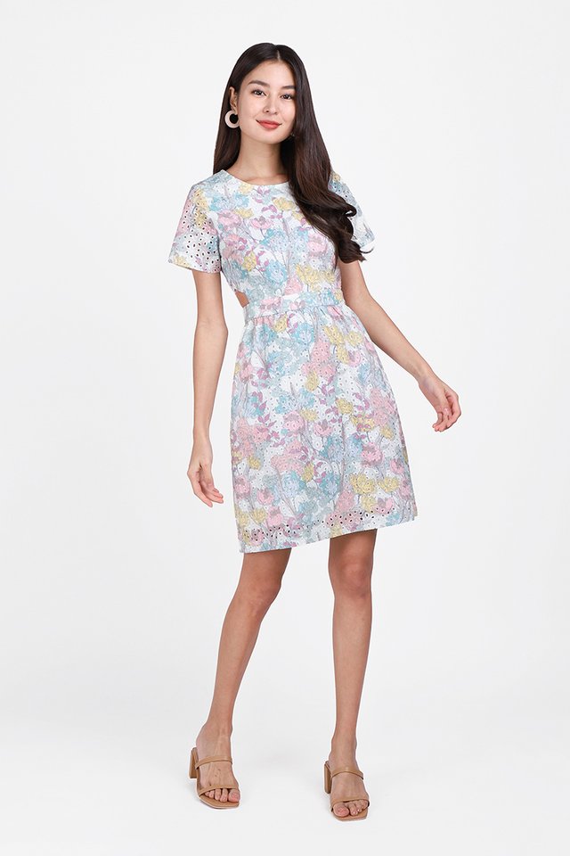 [BO] Dahlia Dress In Spring Florals