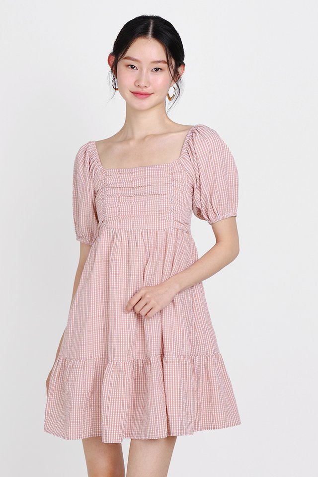Libby Dress In Pink Gingham