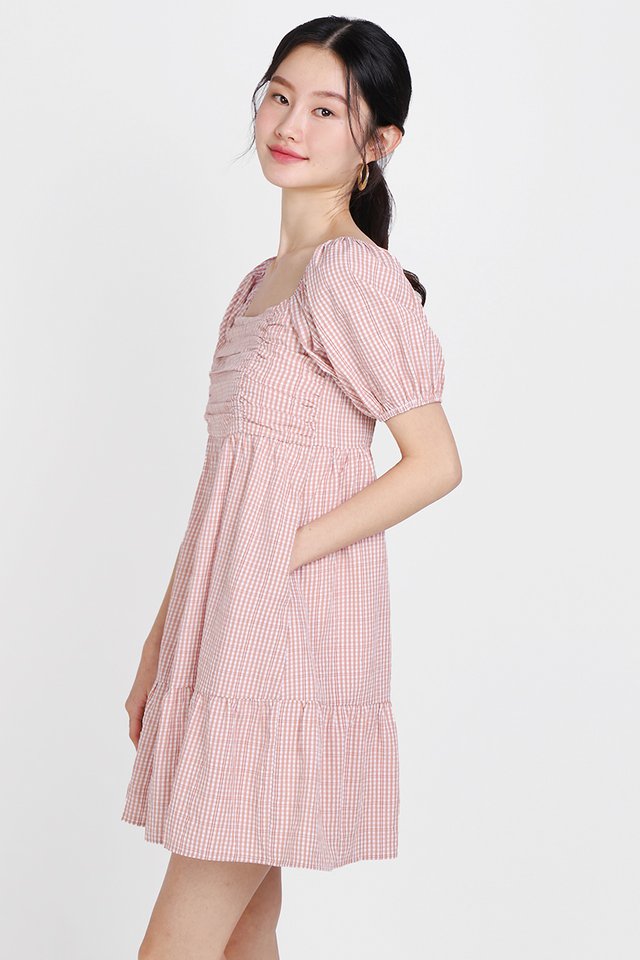 Libby Dress In Pink Gingham
