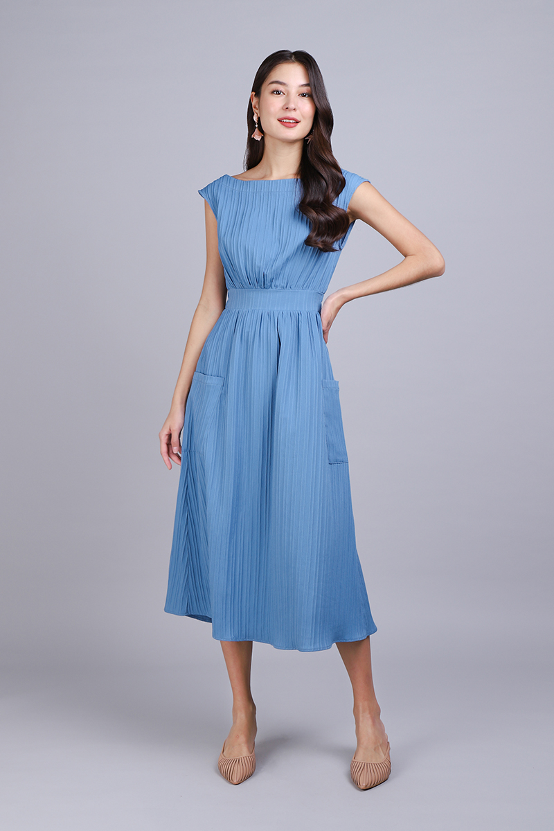 Felicity Dress In Azure Blue LilyPirates