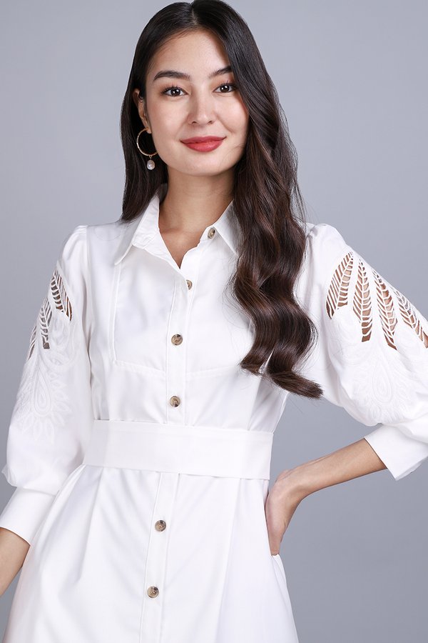 Crawford Dress In Classic White