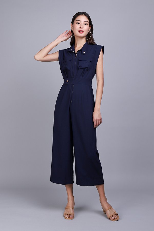 Pam Romper In Navy Blue