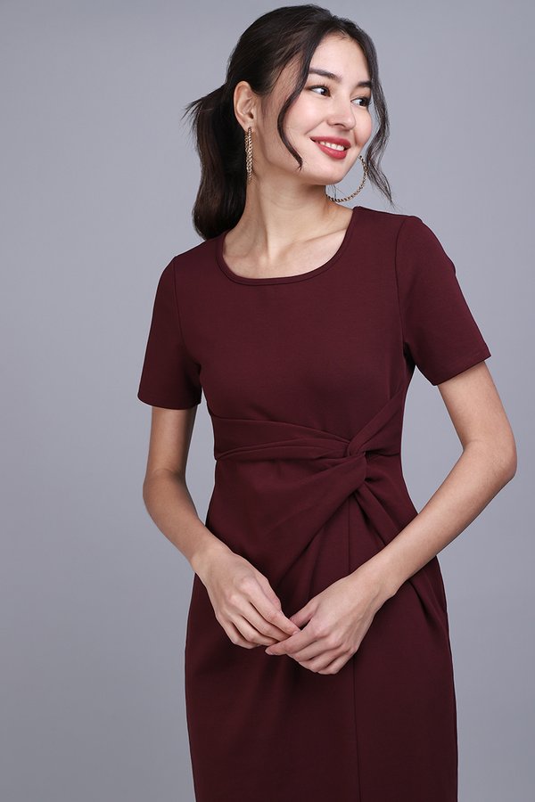Emily Dress In Merlot