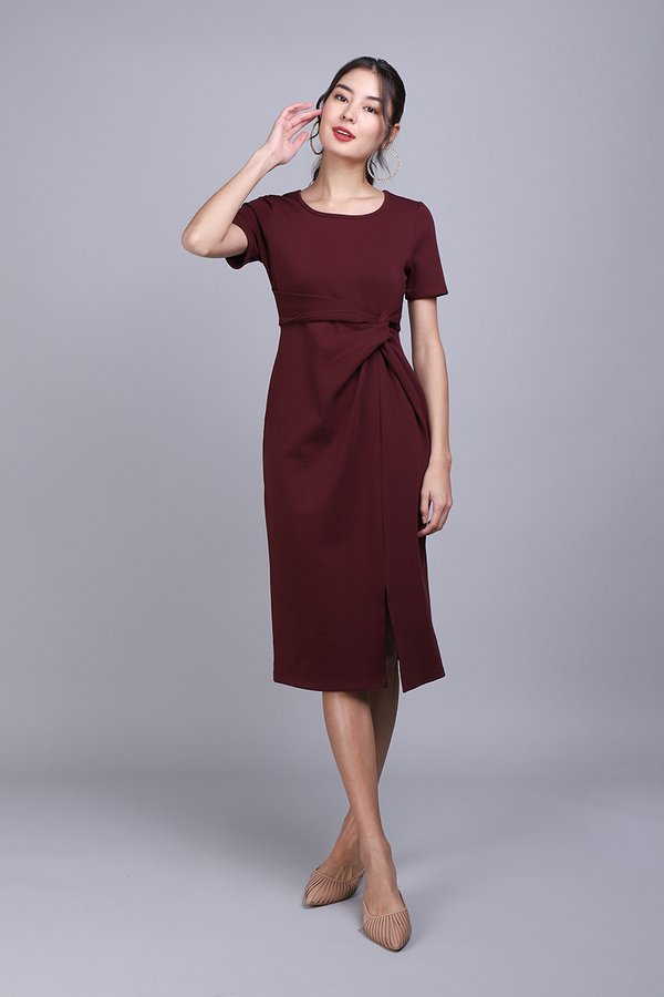 Emily Dress In Merlot