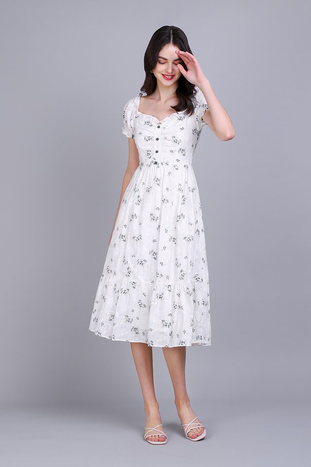 [BO] Flora Dress In White Florals