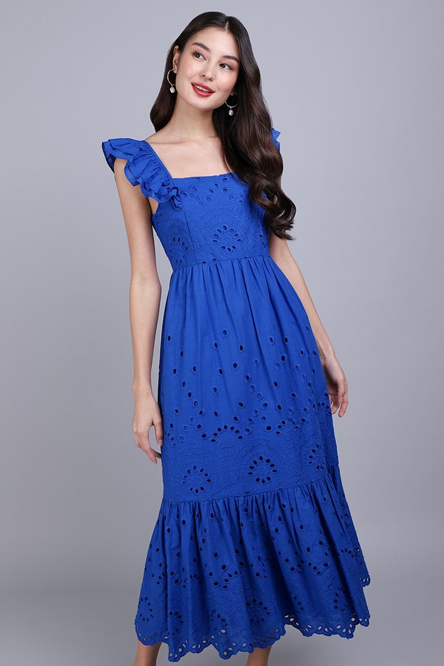 Keira Dress In Persian Blue