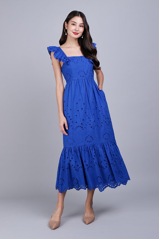 Keira Dress In Persian Blue