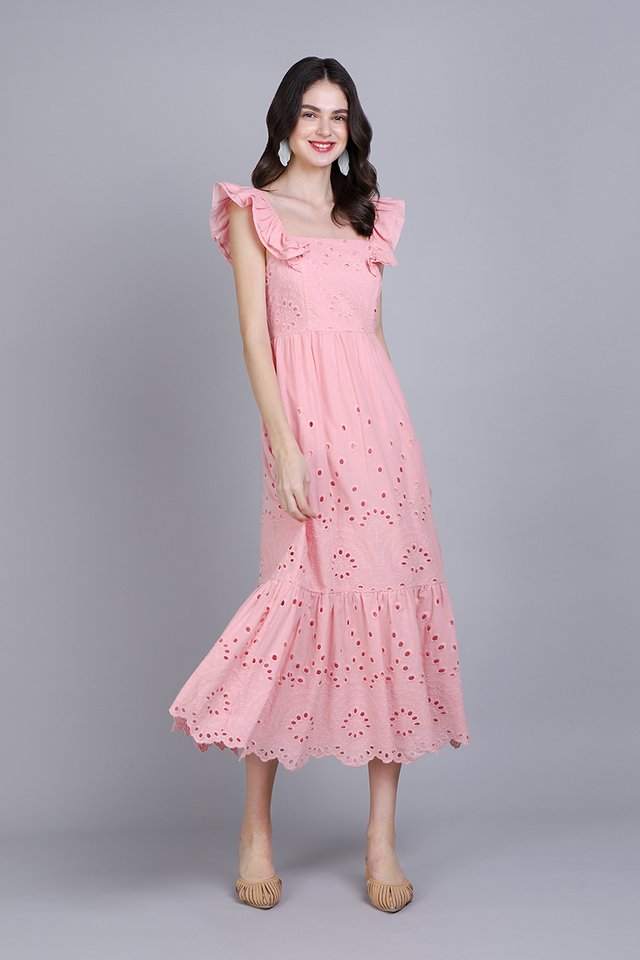 Keira Dress In Peony Pink