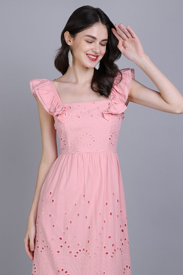 Keira Dress In Peony Pink