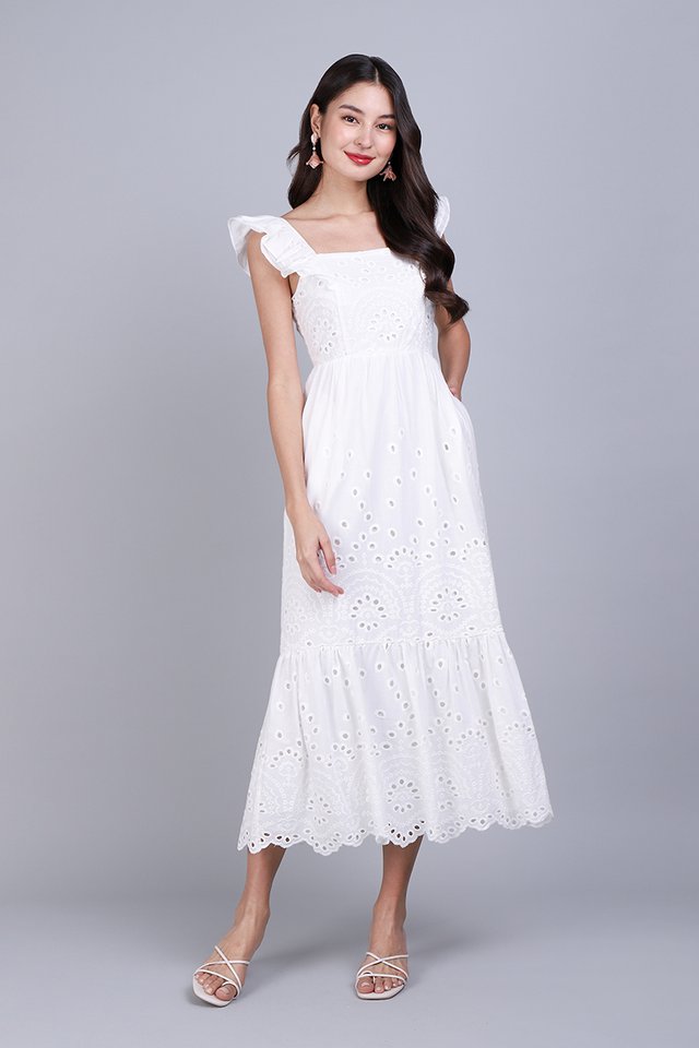 Keira Dress In Classic White