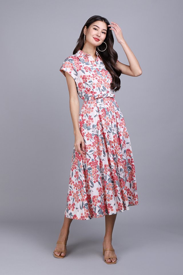 [BO] Nora Dress In Red Florals